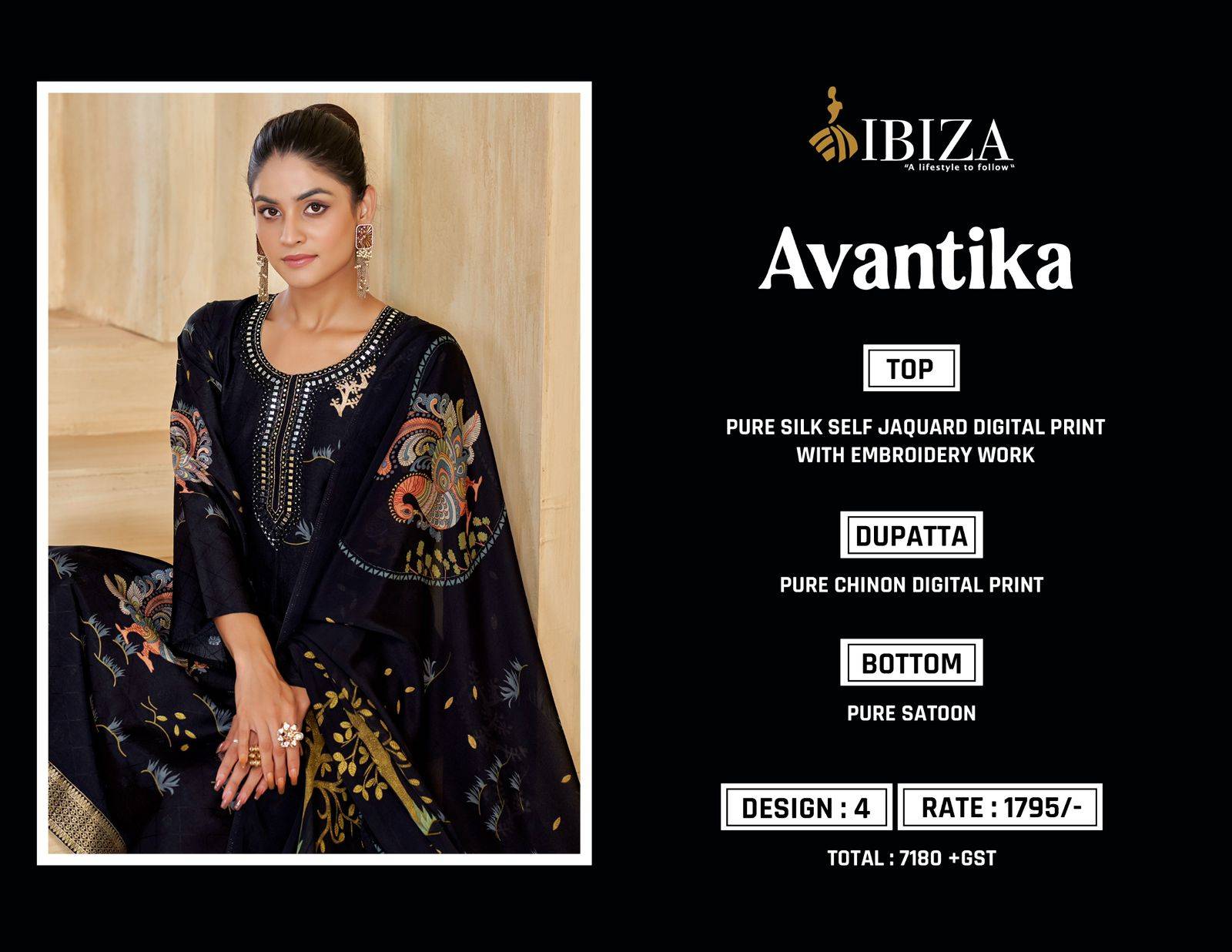 Avantika by Ibiza 1111 To 1114 Series Designer Festive Suits Beautiful Fancy Stylish Colorful Party Wear & Occasional Wear Digital print Dresses At Wholesale Price